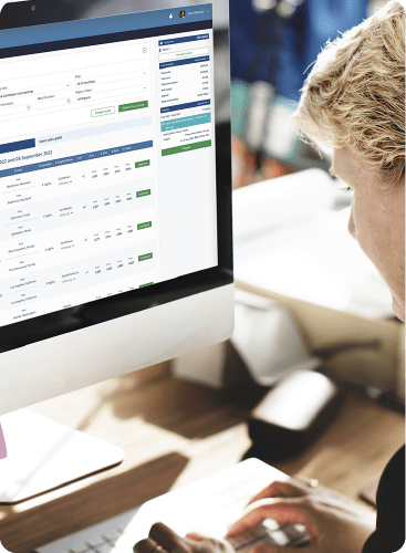 Inspiretec travel reservation system screenshot on computer