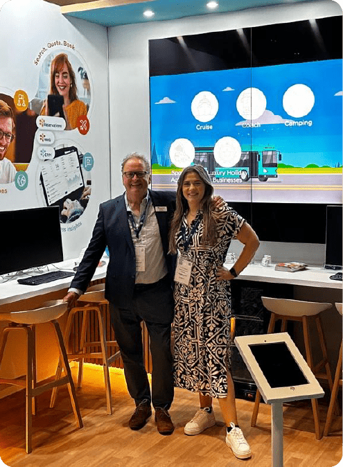 Inspiretec employees at the Inspiretec stand at World Travel Market