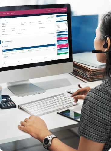 Travel agent making a booking with Inspiretec's AGENT platform.